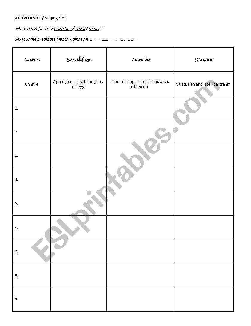 Interview Activity worksheet