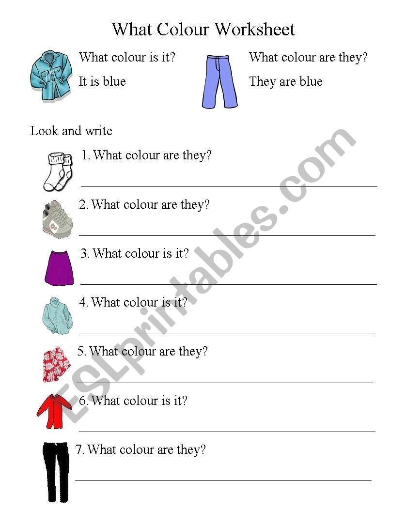 What Colour Is It? worksheet