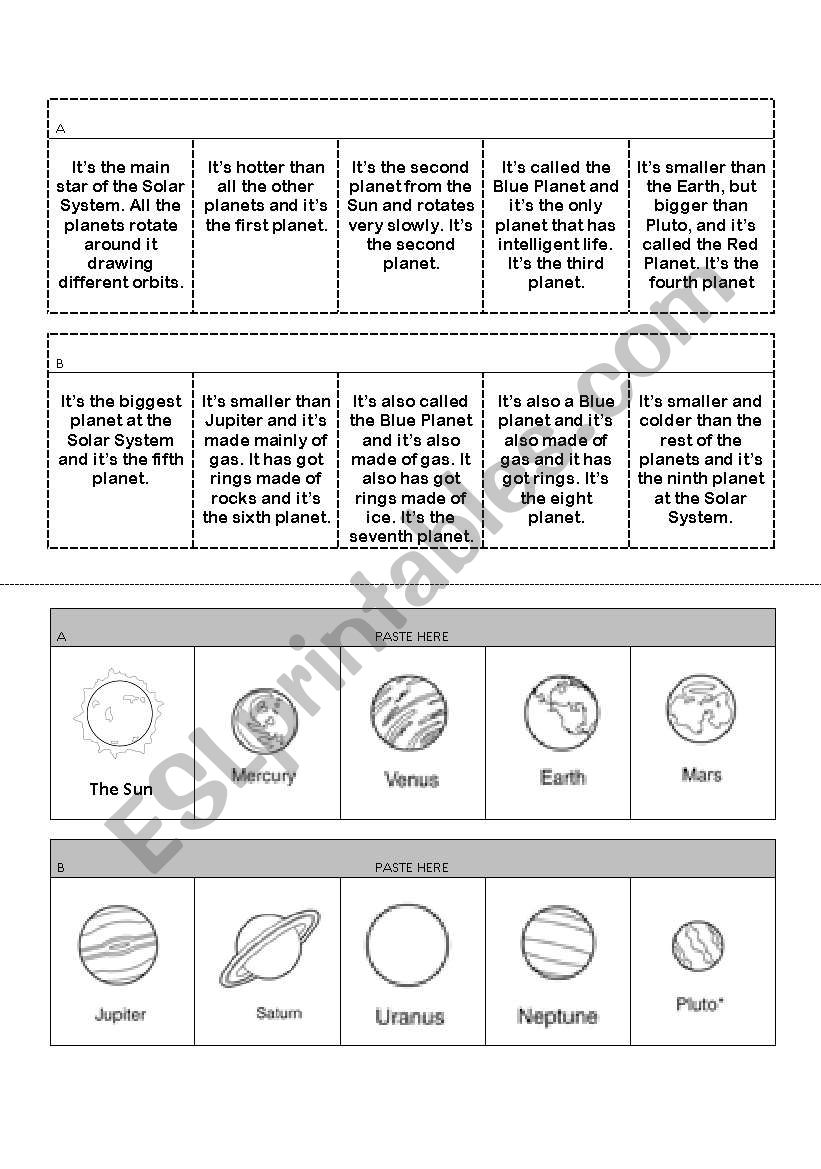 Planets and physical description machine