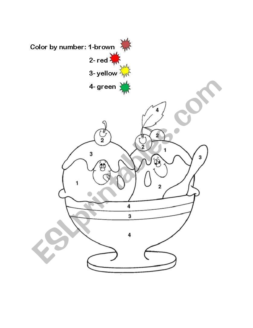 Color by number worksheet