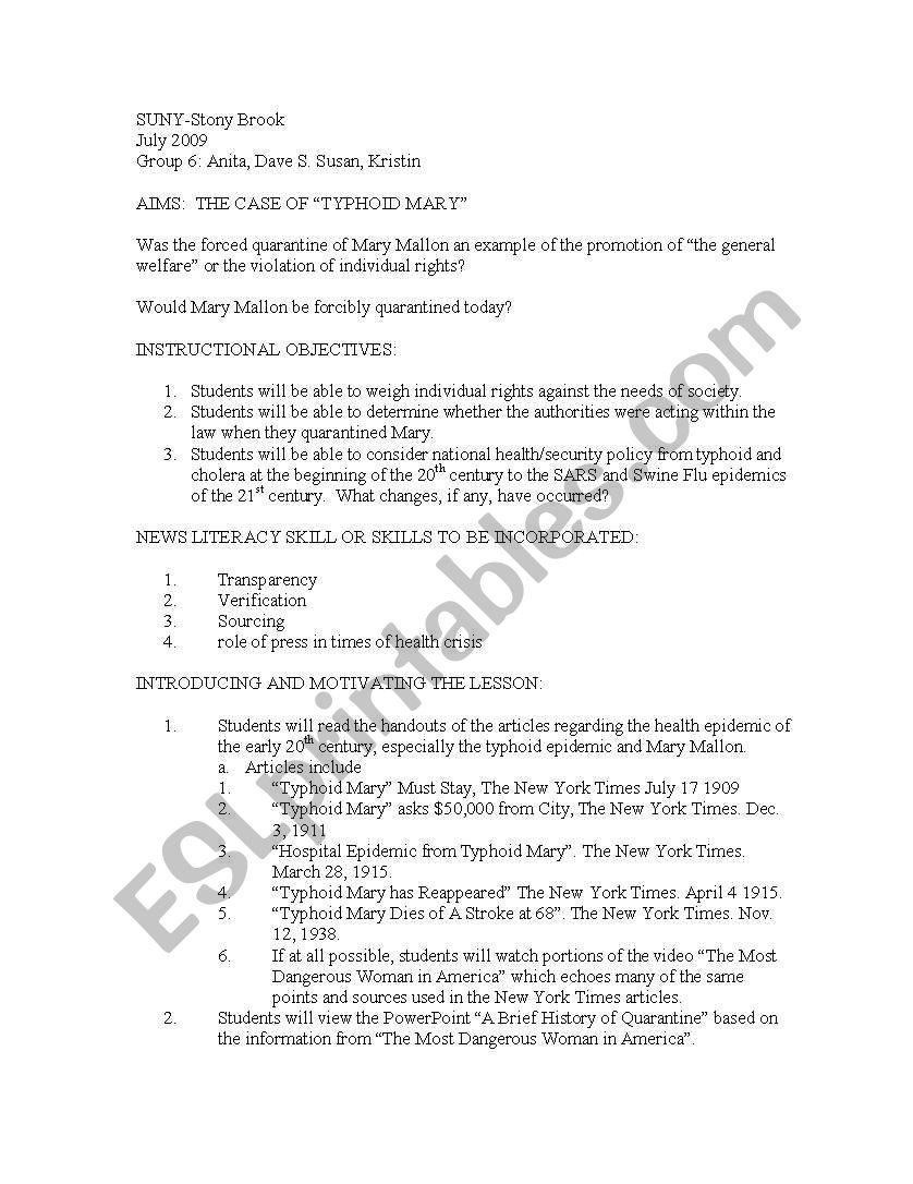 English 1 worksheet