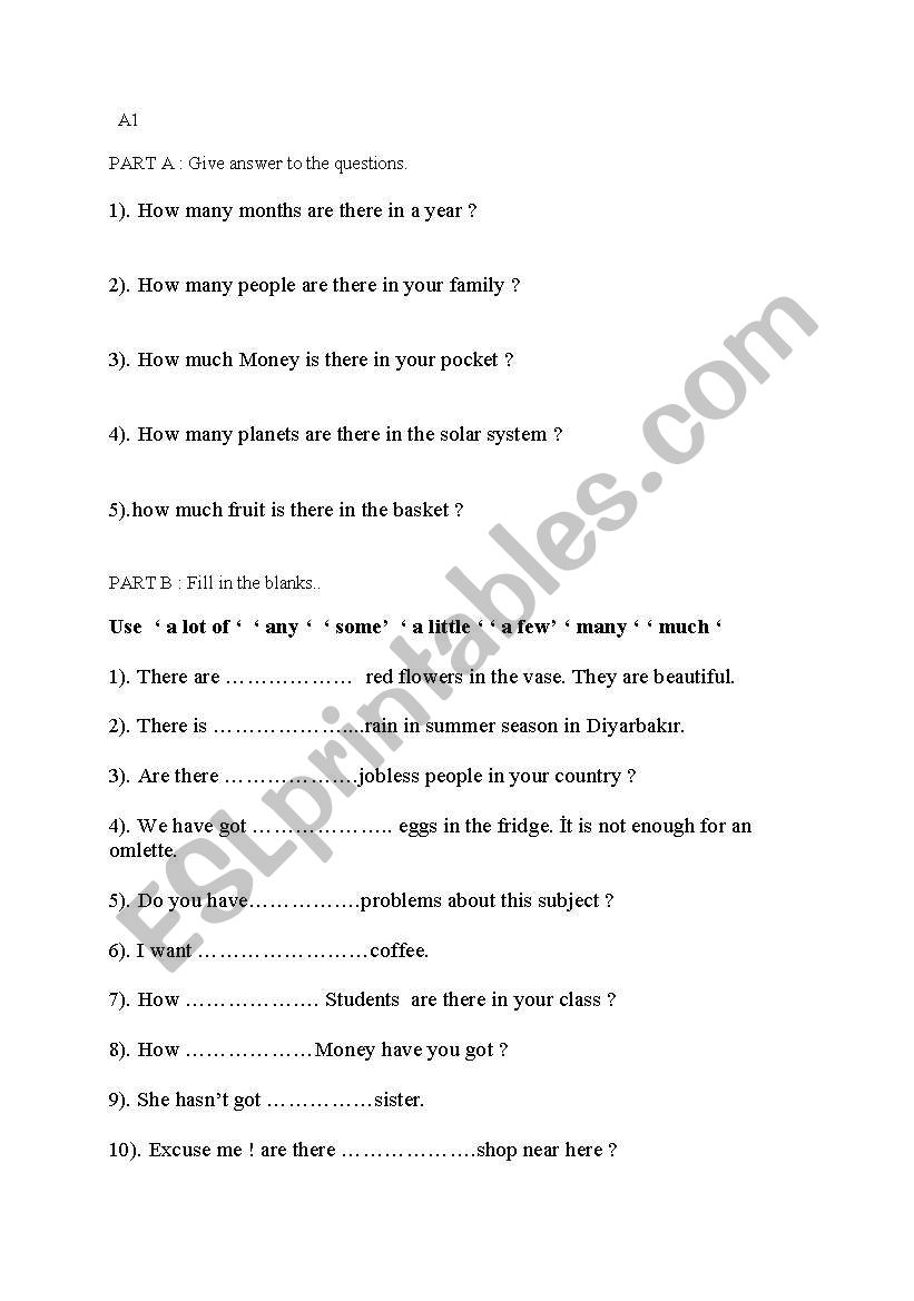 how many_ how much worksheet