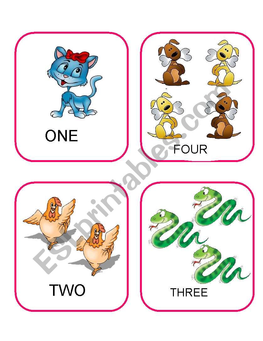 FLASHCARDS - NUMBERS worksheet