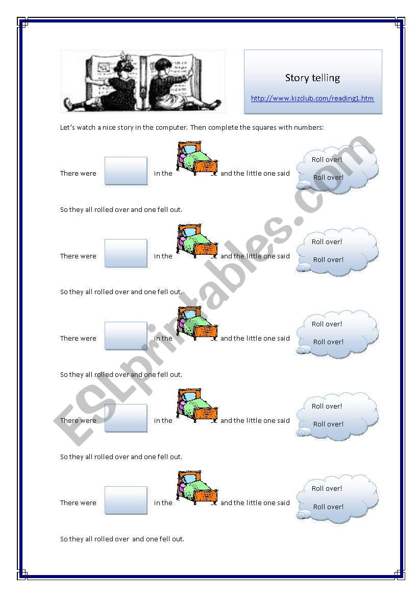 Ten in the bed worksheet