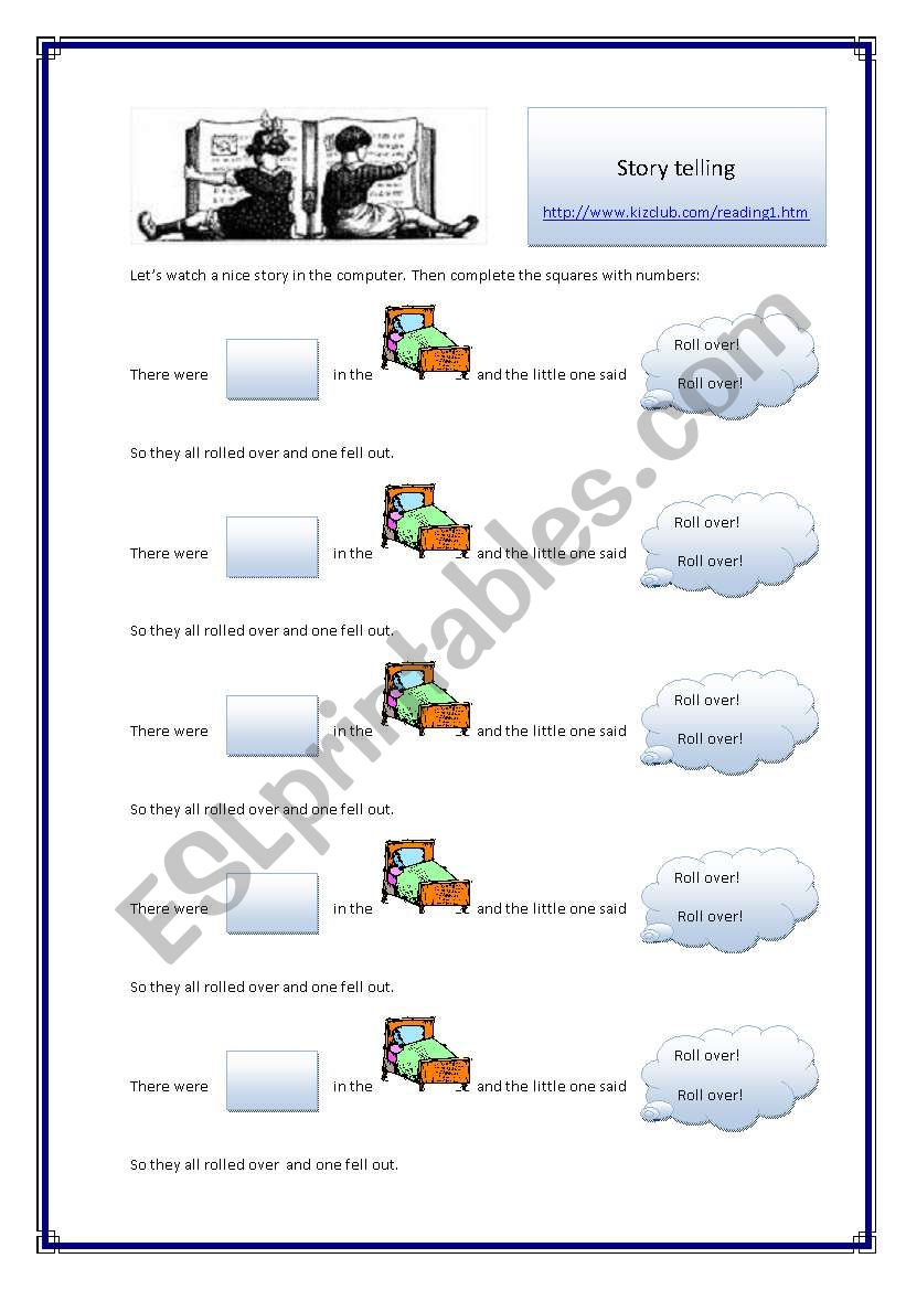 Ten in the bed worksheet