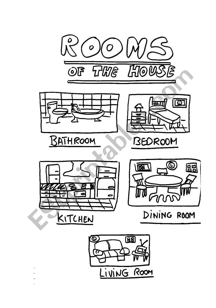 Rooms of the house worksheet