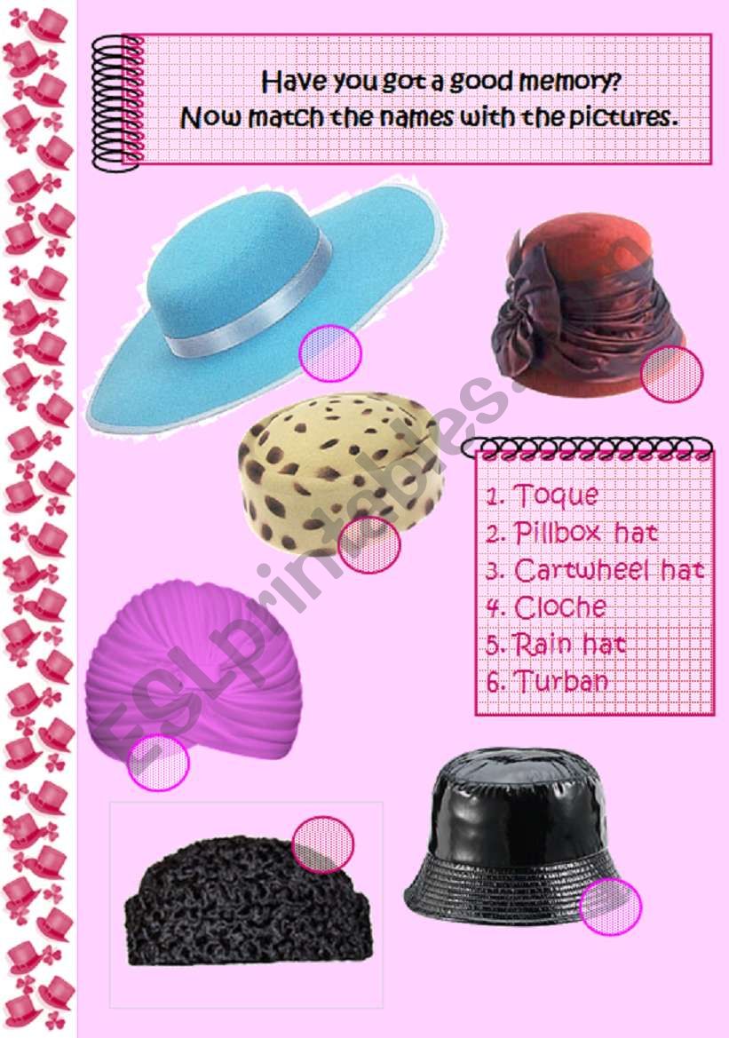 WOMEN HATS (Part II)  worksheet