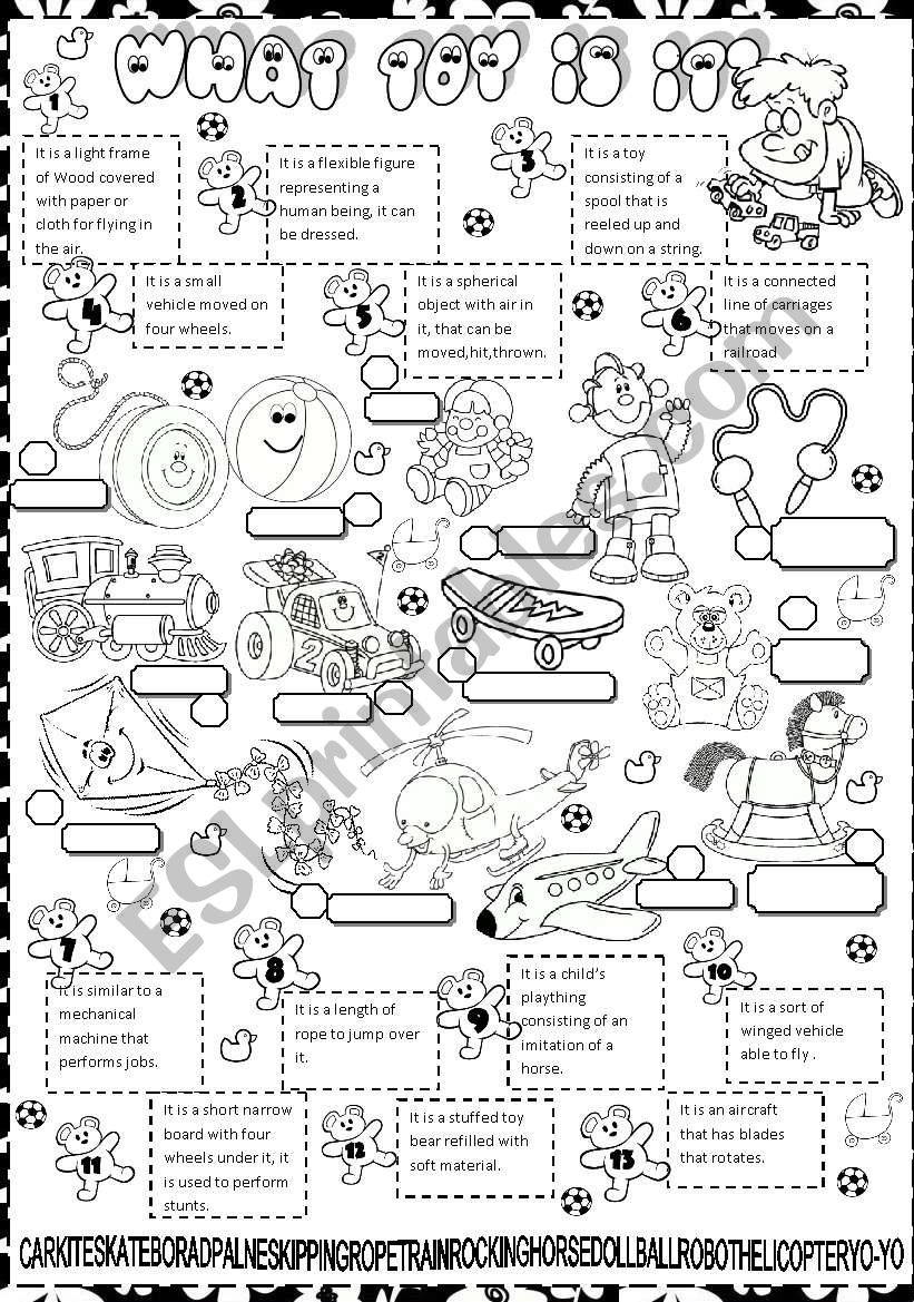 toys worksheet