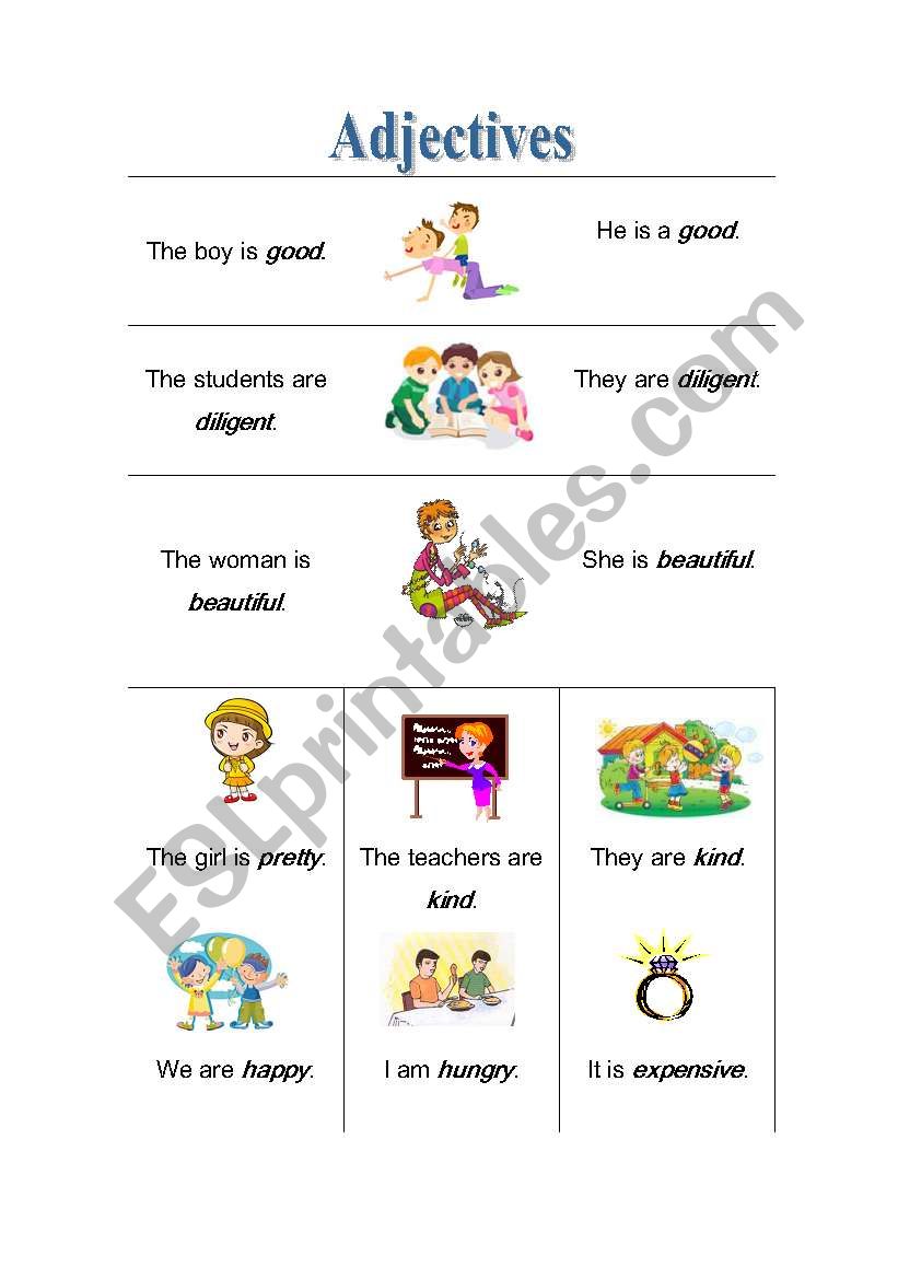 adjectives worksheet