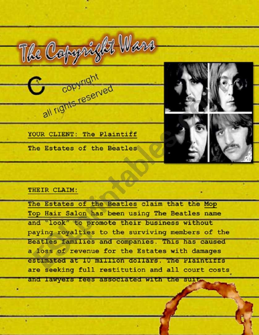 The Copyright Wars Lawsuit #1 - The Plaintiffs (The Estates of the Beatles)