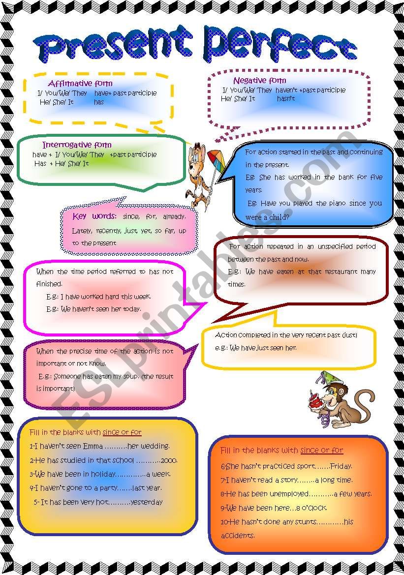 Present  Perfect Practice worksheet