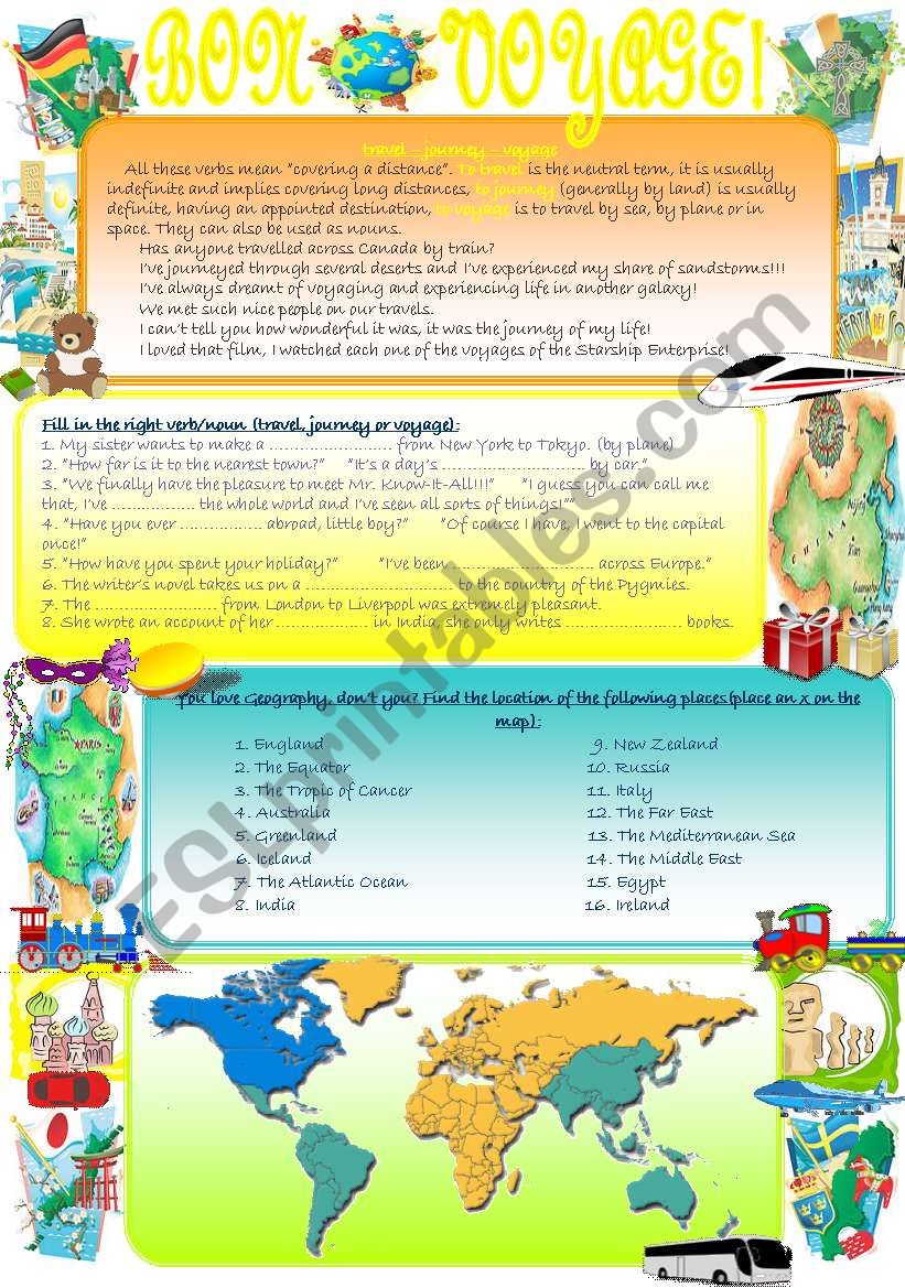 Bon Voyage! worksheet