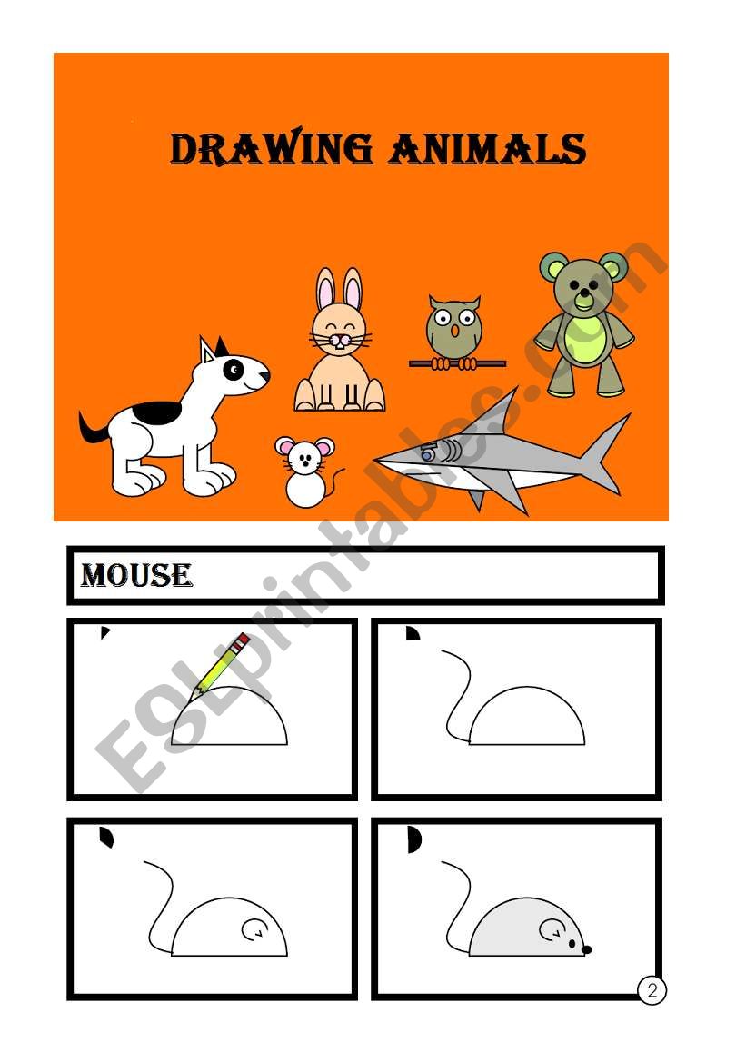 DROWING ANIMALS worksheet