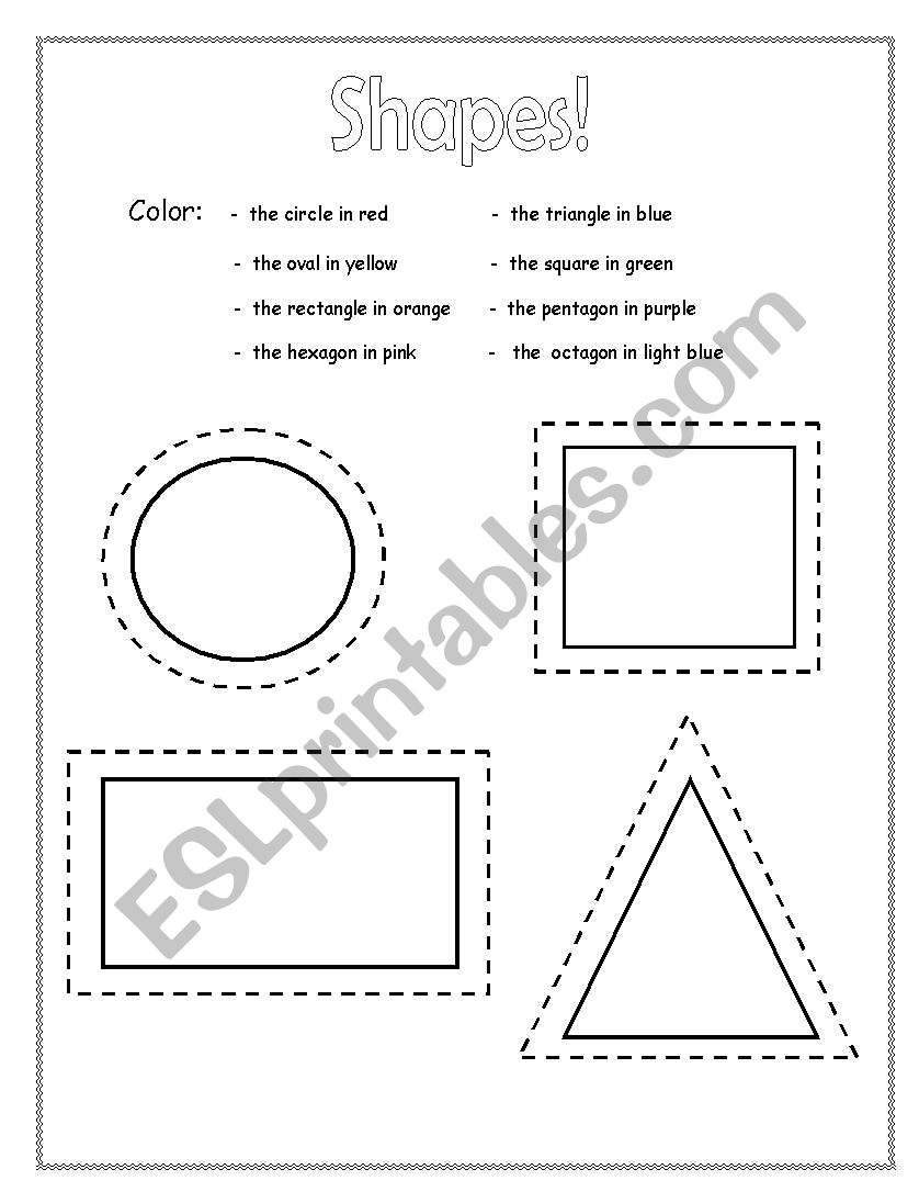 Shapes worksheet