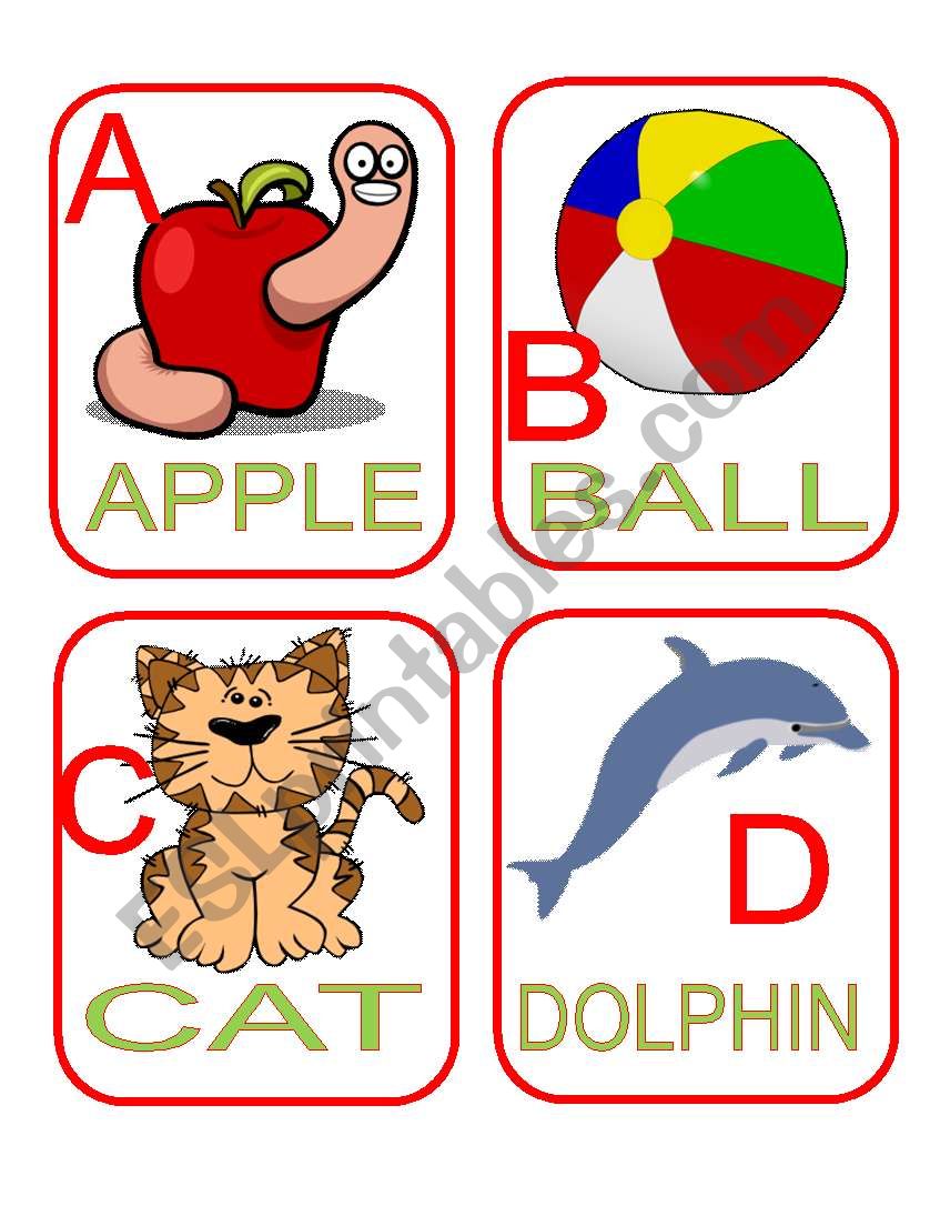 ALPHABET PART 1/2 (A-L) worksheet