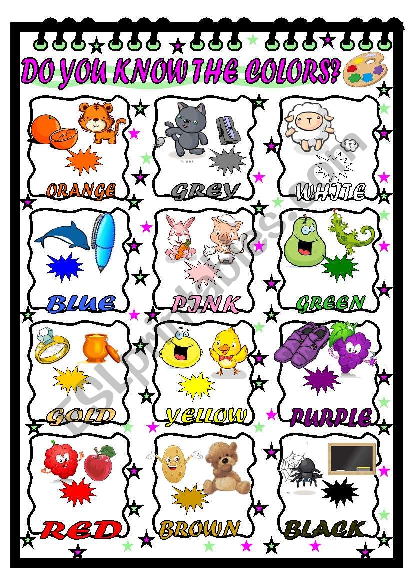 Do you know the colors? worksheet