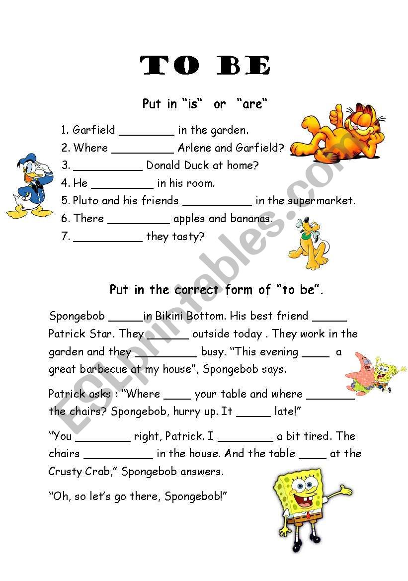 to be worksheet