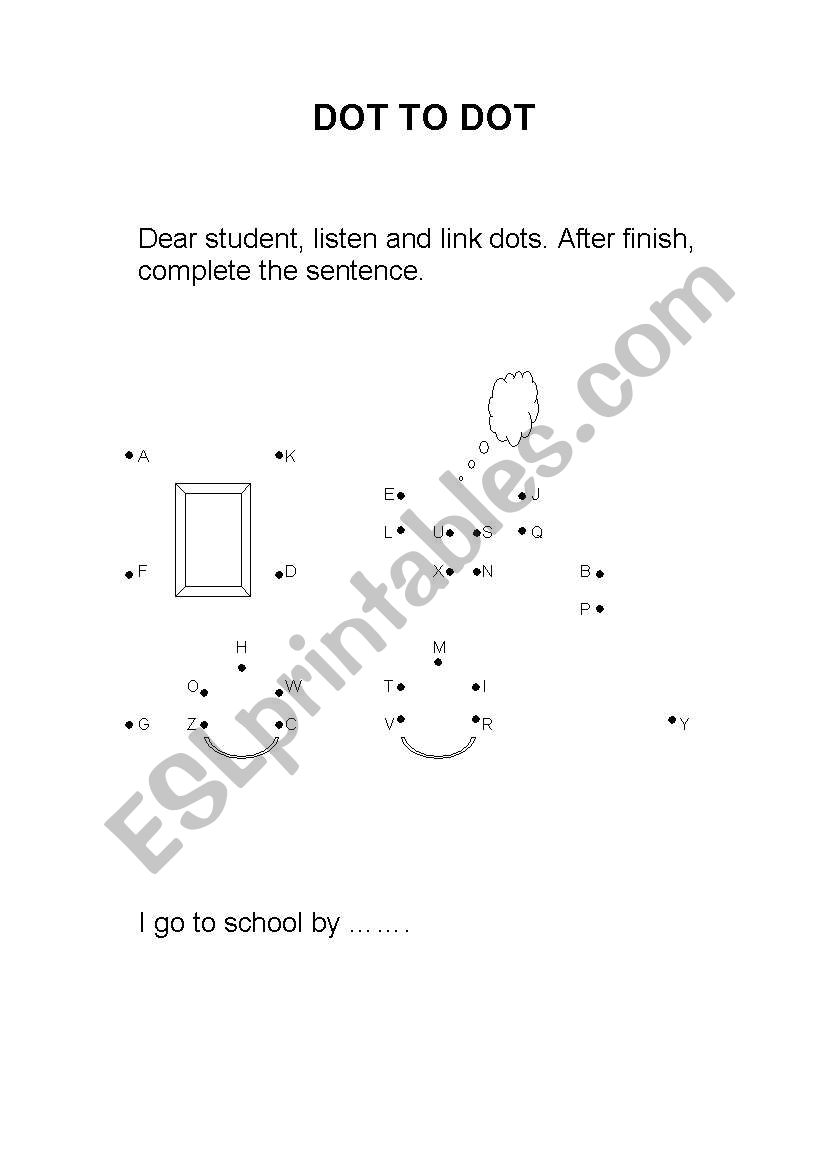 Dot to dot worksheet