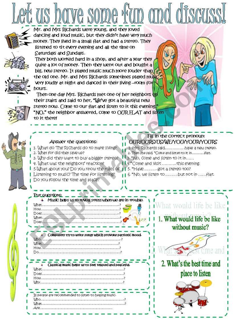 Reading-comprehension worksheet