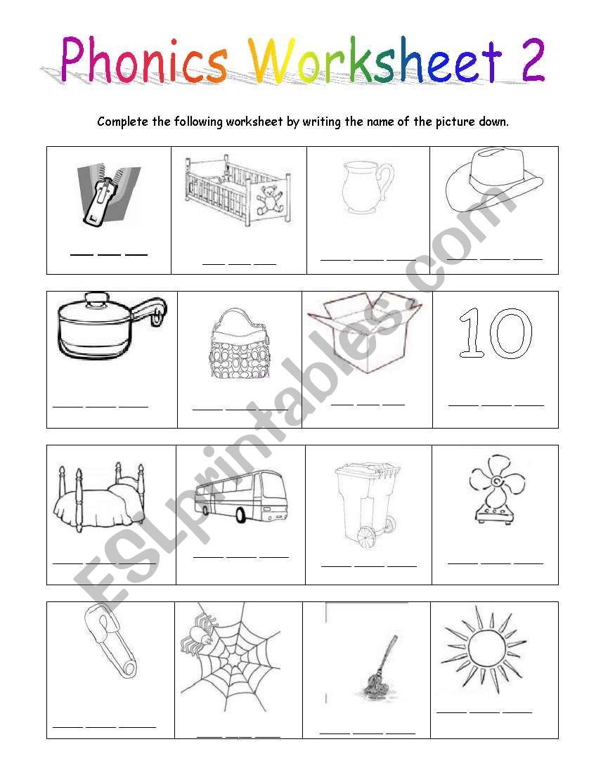 Phonics Worksheet 2 worksheet