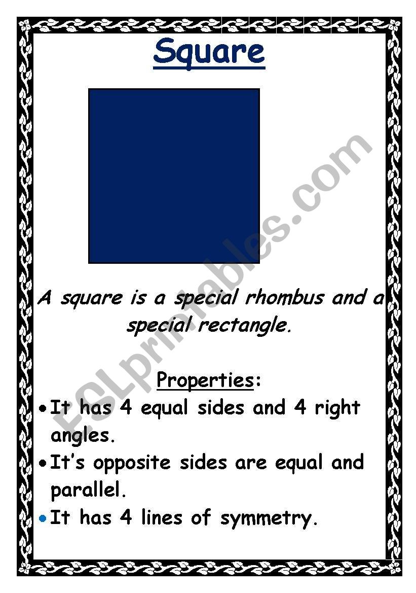 English worksheets: Properties of quadrilaterals With Properties Of Quadrilateral Worksheet