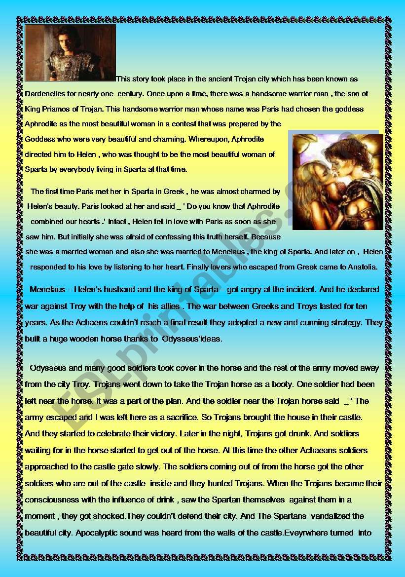  A story worksheet