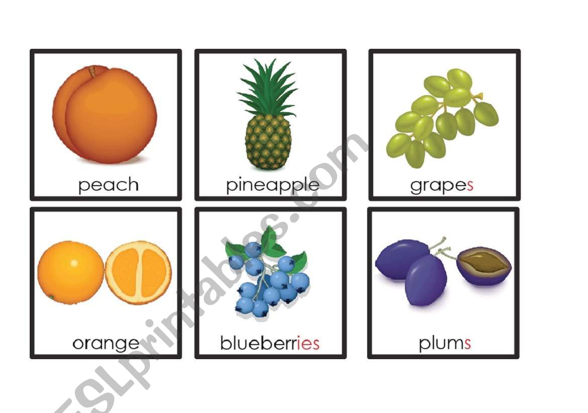 Fruits MEMORY GAME - Ready to PRINT