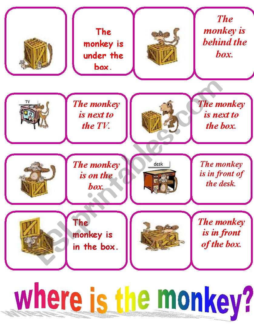 did you find the monkey? worksheet