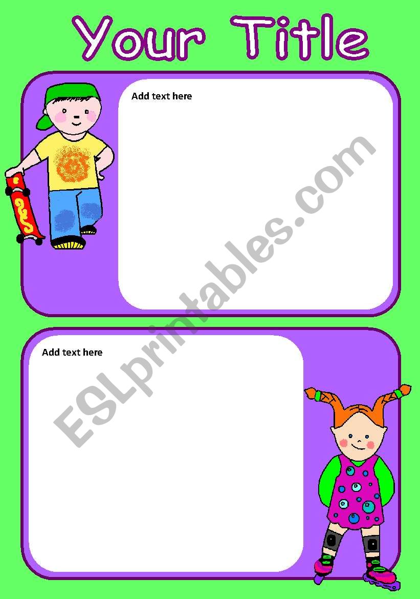 Active Kids worksheet