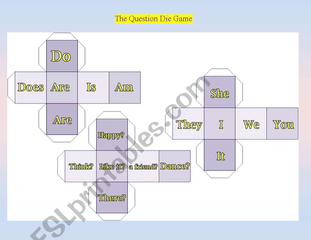 The Fantastic Do/Be Question Concordance Dice Game