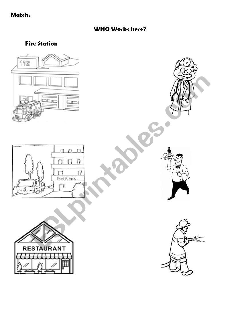 Community Helpers worksheet