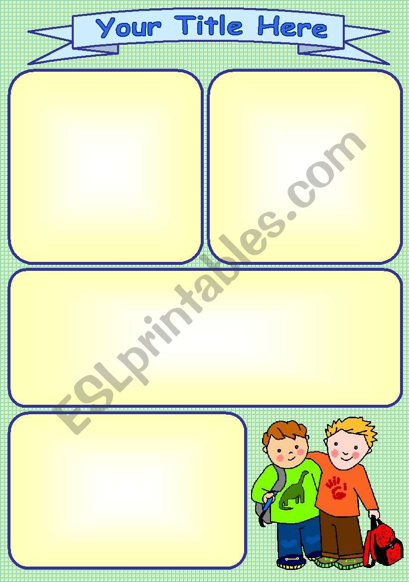 School Buddies Template worksheet