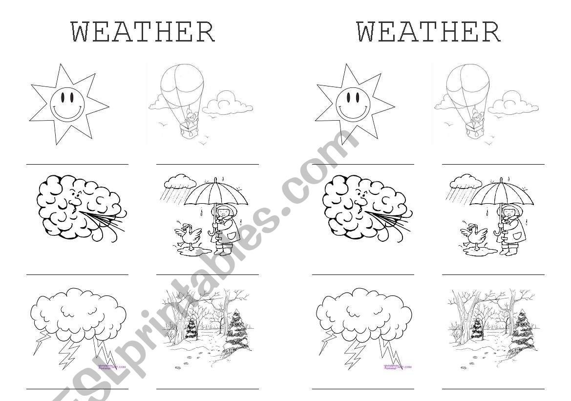 Weather for kids worksheet