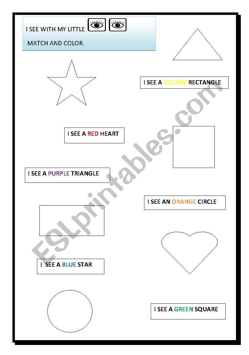 shapes and colors worksheet