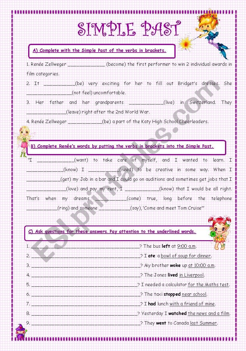 Simple Past worksheet