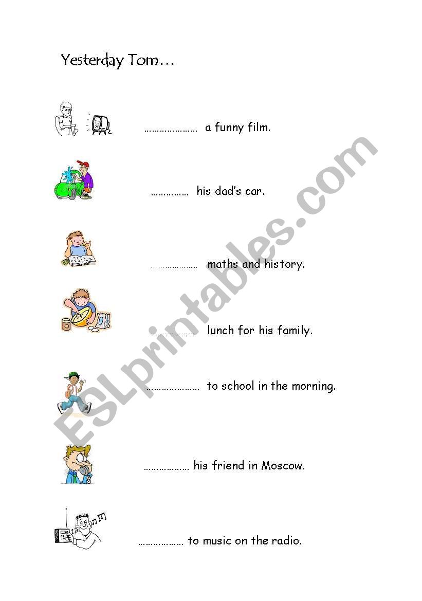 Regular verbs worksheet