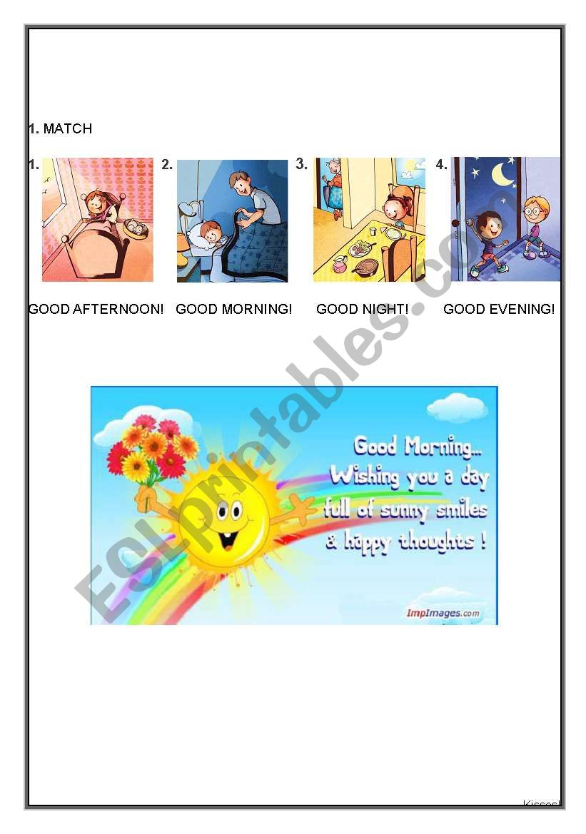 greetings worksheet