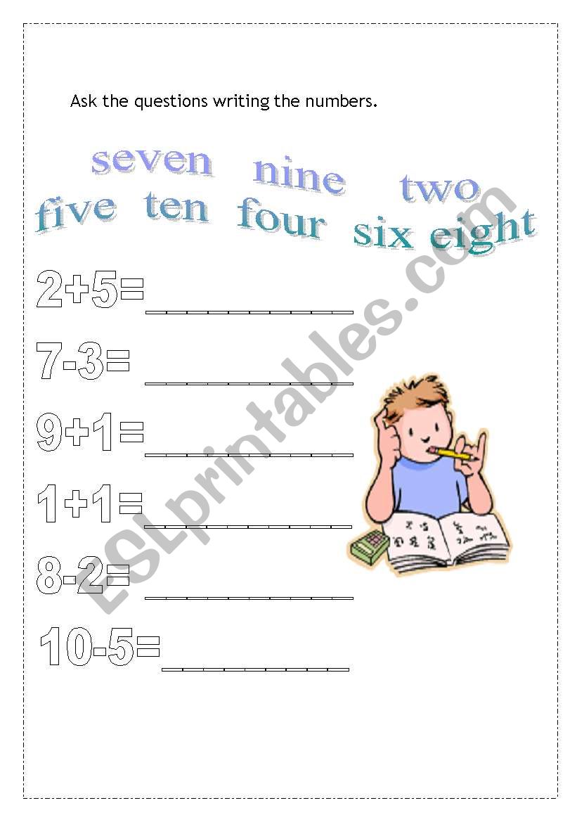 numbers worksheet