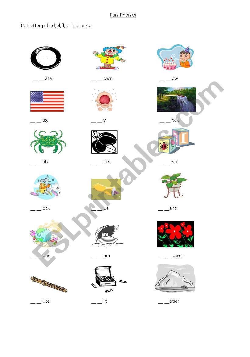 fun phonics worksheet