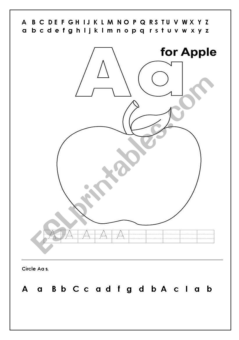 Aa,Bb,Cc worksheet