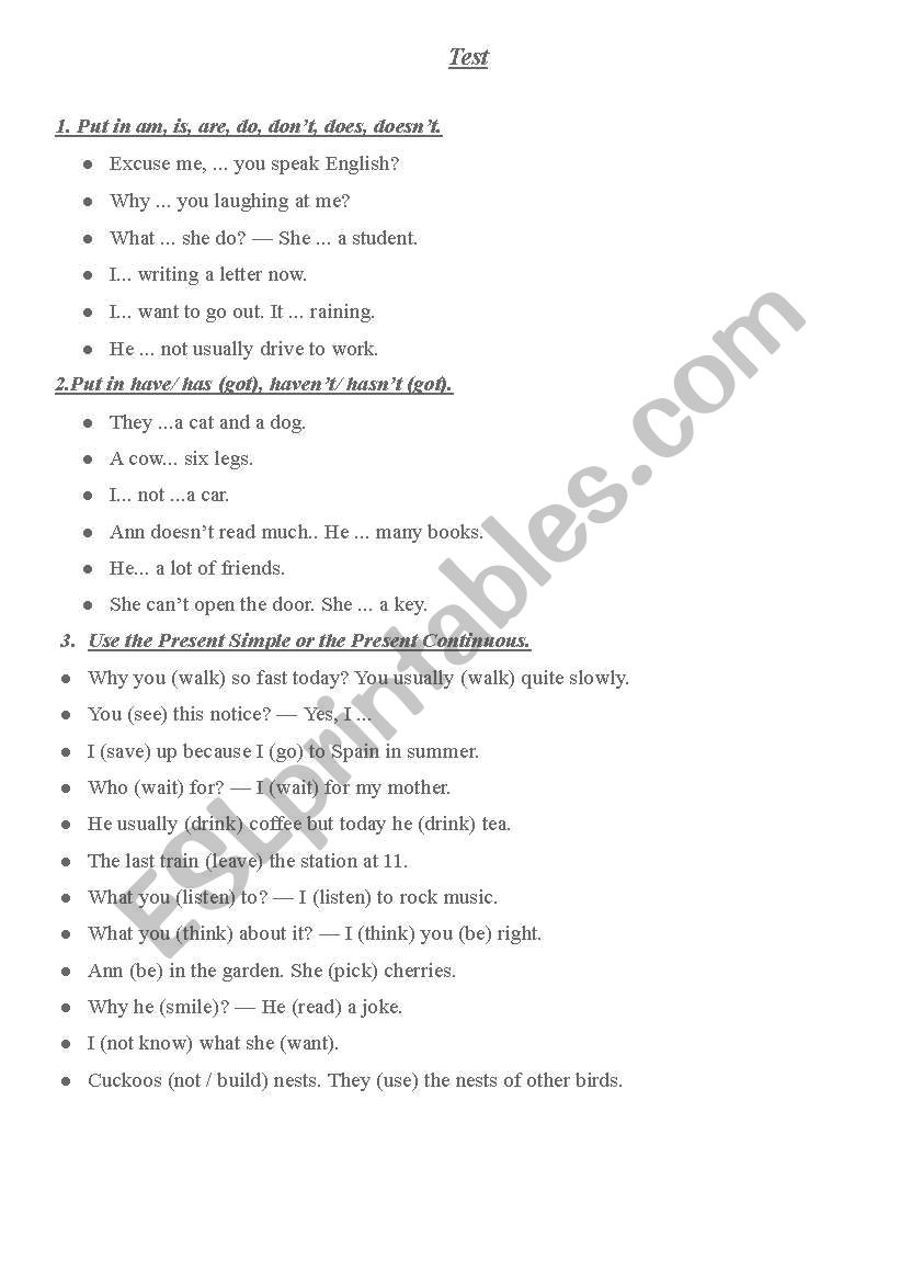 grammar_elementary level worksheet