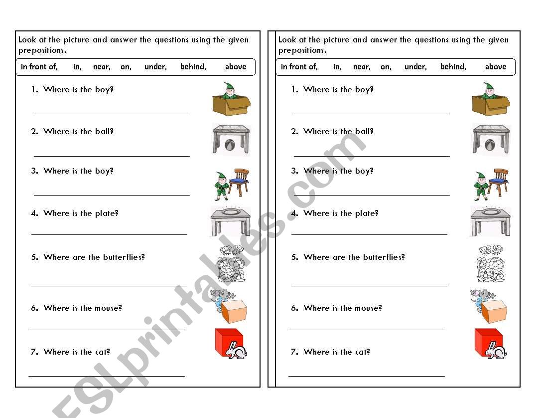 preposition 1 worksheet