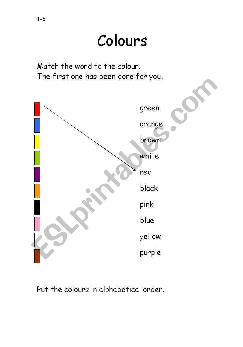 join colours worksheet