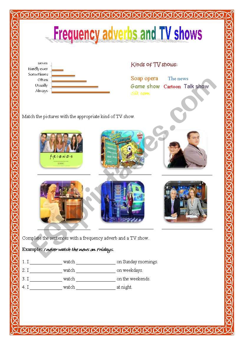 Frequency Adverbs and TV Shows