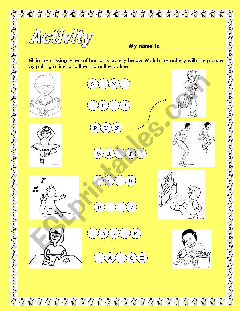 Activity worksheet