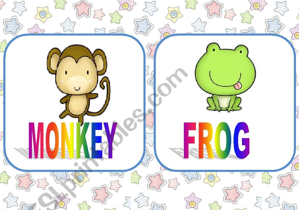 ANIMALS FLASH CARDS worksheet