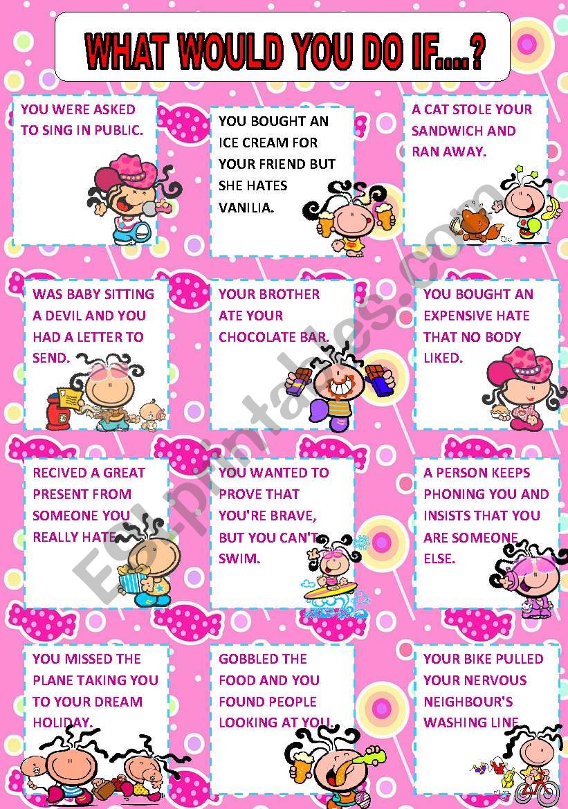 WHAT WOULD YOU DO IF? worksheet
