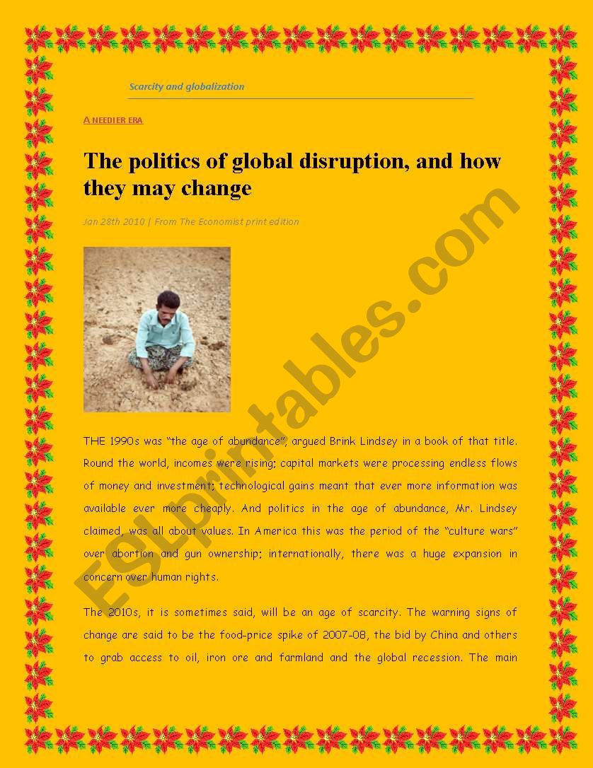 Reading Comprehesion about Globalisation