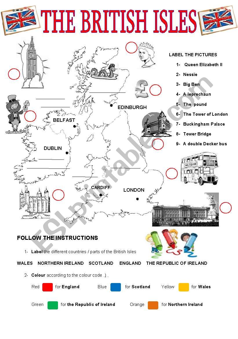 THE BRITISH ISLES worksheet