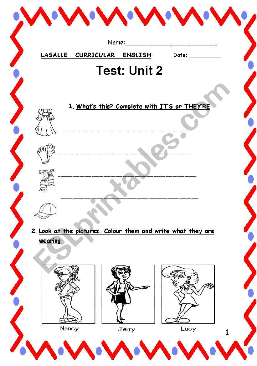 Exam for 4th grade worksheet